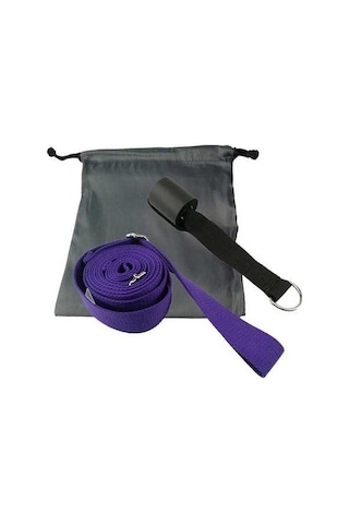 Maoyaya Dolıty Bale Kapı Streç Bandı Bacak Ayak Esneme Kayışı Mor, Mor Mor Desenli Mor