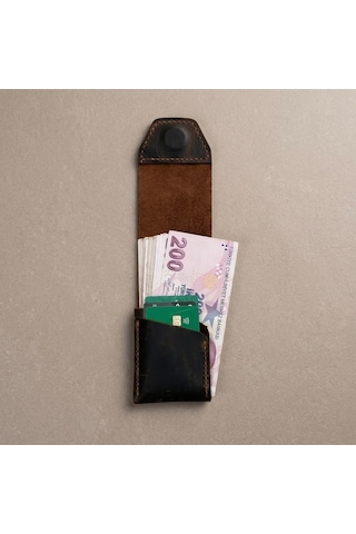 Natayleather %100 Hakiki Deri Compact Erkek Cüzdan Taba Renk - Viral Tasarım 7x10 Cm Mini Minimalist Dikey Cüzdan