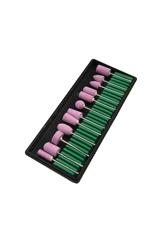 Merttools Kamp Saplı Bileme Taşı Seti 12 Parça Metal Taşlama Ve Çapak Alma Uçları Pop Kiremit