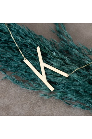Tek Büyük Harf Gümüş Kolye Kadın Isimli Gümüş Kolye