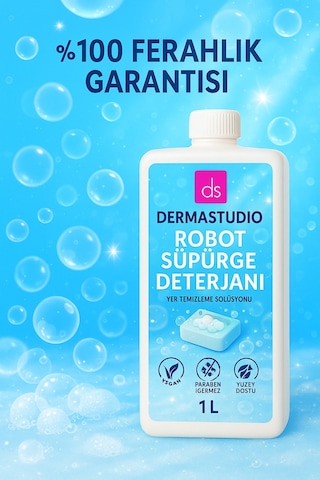 Robot Süpürge Deterjanı Beyaz Sabun 1 L Yer Temizleme Solüsyonu Tekli