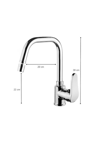 Vilas Elmas S-Line 360 Derece Oynar Başlıklı Lavabo Bataryası