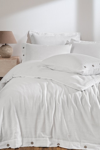 Özdilek Nadia King Size Muslin Nevresim Takımı Beyaz