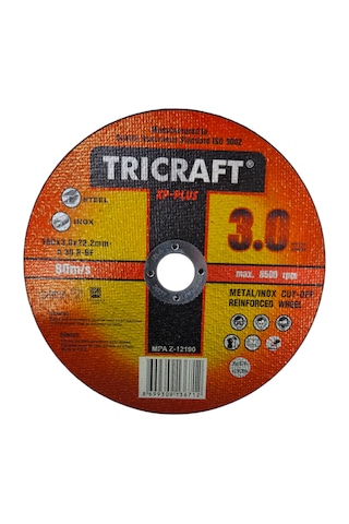 Tricraft Metal Kesici Taş 30 Adet 180x3 X22.23mm