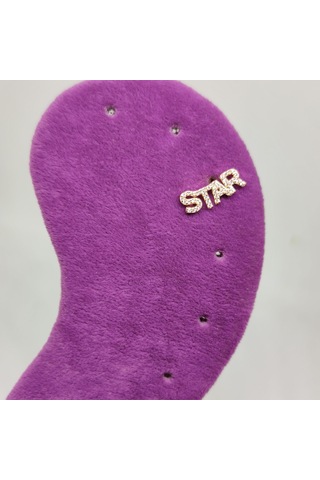 İthal Star Gümüş Tragus Pıercıng - Rose Altın Kaplama Bakır Beyaz