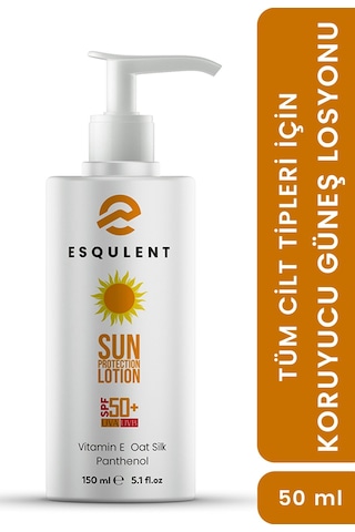 Esqulent Yüksek Korumalı Güneş Losyonu SPF50+ Sun Protection Lotion 150 ML