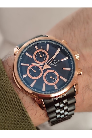 Focus Erkek Kol Saati Fonksiyonlu Takvimli Çelik Kordonlu 2087