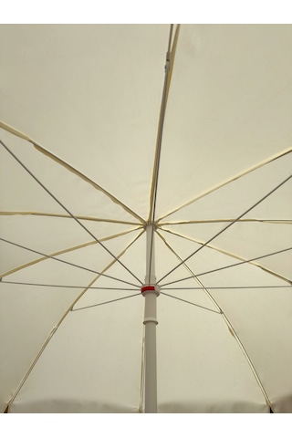 Form Outdoor Mega Şemsiye 240/10 Krem - 240cm Çapında Yuvarlak 10 Telli Krem