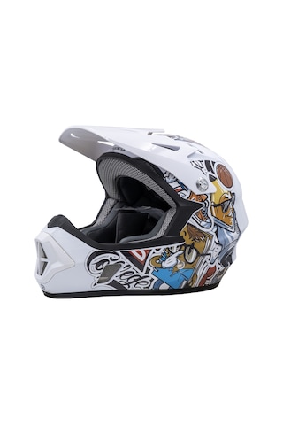 Raptor Gravity Fullface Xl 61-62cm Toxic Mind Bisiklet Kaskı Beyaz