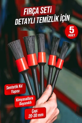 Oto Araba Temizleme Kuaför 5 Parça İç-dış Detaylı Temizlik Bakım Koltuk Fırçalama Set