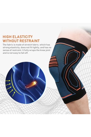 Jialan Tcare Menisküs Yırtılması İçin 1 Çift Dizlik, Koşu Siyah - Mavi