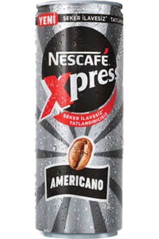 Şekersiz Xpress Americano Siyah Soğuk Kahve 24x250 Ml Öğütülmüş