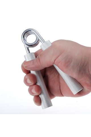 Profesyonel Metal El Yayı Ve Bilek Güçlendirici Heavy Gümüş