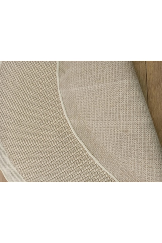 Çam Halı Sisal 9427 Krem / Bej Bordürlü Daire Jüt Sisal Kilim - 120x120