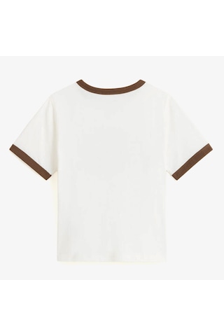 Vans Center Chest Ringer Kadın Beyaz T-shirt Vn000txsc9f1