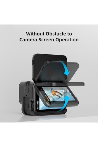 Vrig Spor Kamera Silikon Kılıf Koruyucu Kapak Kafes Siyah