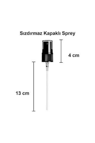 Afracam Amber 100 Ml Kapaklı Sprey Dezenfektan Cam Şişe 20 Adet Siyah