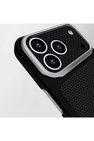 İphone 18 Pro Max Uyumlu Kılıf M-safe Şarj Özellikli Zore Paris Nexel Sert Pc Kapak Siyah