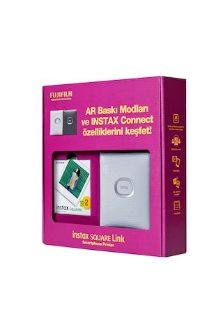 Fujifilm Instax Square Link Akıllı Telefon Yazıcısı Bundle Box Beyaz