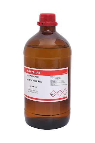 Kimyalab Nitrik Asit 56% Cam Şişe 2500 ML Nitric Acid HNO3