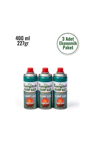 Kamp Teknolojisi Bütan Propan Gaz Kartuşu Strong / Steel 400 Ml Kamp Gazı Prosessıonal 3 Adet Metal