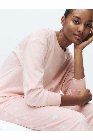 Marks & Spencer Polar Baskılı Pijama Takımı T37004626F Pembe