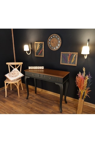 Wooding 120 Cm Çekmeceli Masif Siyah Ceviz Dresuar (548589655) Siyah