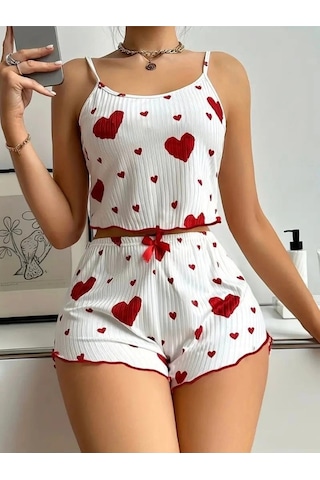 Cavalle Milano Homewears 2'li Fitilli Bordo Kalpli Şortlu Pijama