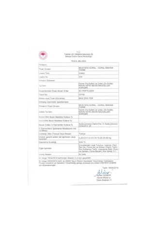 Gmt Max Zinc Fer 1 Kg Mikro Bitki Besin Maddeleri Karışımı