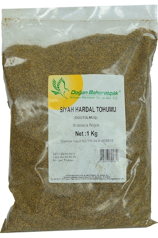 Doğan Baharatçılık Hardal Tohumu Öğütülmüş Doğal Siyah Paket 1 KG