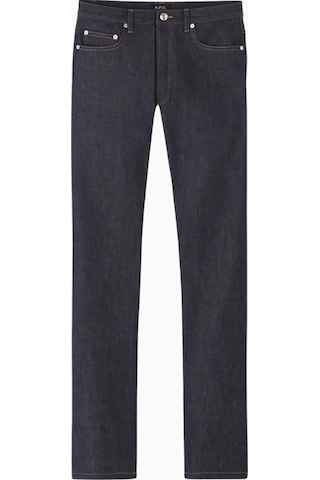 A.p.c Japon Kumaş Düz Kesim Erkek Kot Pantolon Koyu Mavi