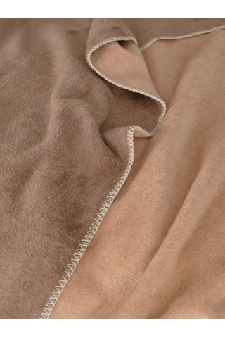 Vicuna Home Mila Pamuklu Çift Kişilik Battaniye Vizon Kahve - Bej