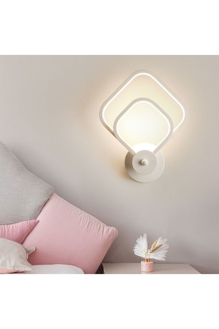 İç İçe Kare Plafonyer Beyaz Işık Ultra Power Avize Aplik Avizei