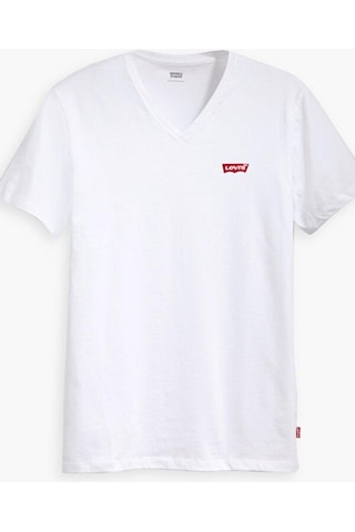 Levi's Housemark V Yaka Tişört-2564 Beyaz