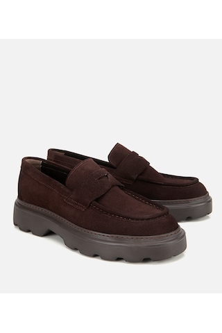 Hotiç Erkek Süet Deri Kahverengi Kalın Tabanlı Günlük Loafer 02ayh313930a480 02ayh313930a480 Kahverengi