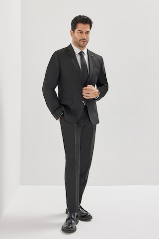 AC&Co / Altınyıldız Classics Erkek Siyah Slim Fit Dar Kesim Mono Yaka Takım Elbise 4A3023100061SYH566N Siyah
