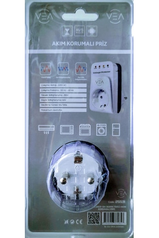Xtechnx Vea Ve-25531 15a 3520w Akım Korumalı Priz Aşırı Yüksek Gerilim Koruyucu 000543