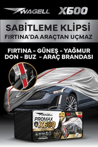 Sedan Araçlar İle - X600 Klipsli 4 Mevsim Araba Brandası - Oto Çadır Örtü