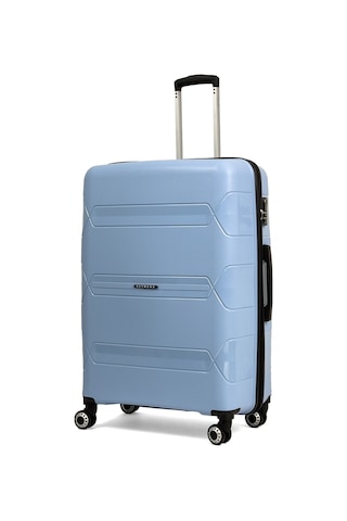 Reymond Luggage Lucas Polipropilen Kırılmaz Valiz, Büyük Boy Bebe Mavisi