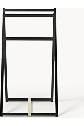 Katlanır Metal Banyo Havlu Askılığı Siyah