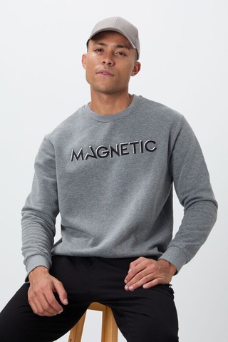 Tommy Life Rahat Form O Yaka 2li Paket Siyah-gri Melanj Erkek Sweatshirt - 88020 Siyah - Gri