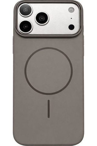 Apple Uyumlu iPhone 17 Pro Kamera Çıkıntılı Magsafe Wireless Şarj Özellikli Sert Sararmaz Silikon Kılıf Gri