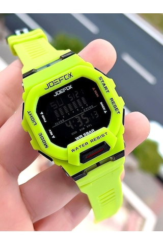 Joefox G-shock Kasa Yeşil-Siyah Digital 5 ATM Spor Kol Saati J-gs08
