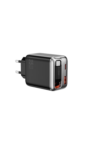 Wiwu Wi-g029 Helix Series Gan Technology Fast Charging Head Usb-a To Type-c Pd 35w Type-c Wired Charging Set 70 Cm