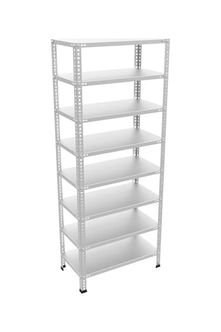 Çelikrafburada 8 Katlı Çelik Galvaniz Arşiv Rafı Depo Rafı Kiler Rafı 59x93x250 Dx51 Kalite Gümüş