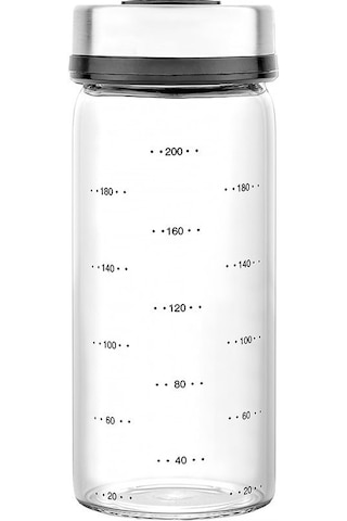 Nehir 6 Parça Borosilikat Döner Standlı Baharatlık Seti Gri