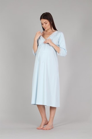 Bone Club 5302 Mavi Hamile Lohusa Gecelik 001