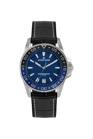 Jacques Lemans 1-2205b Lıverpool Dıver Erkek Kol Saati Gümüş - Mavi