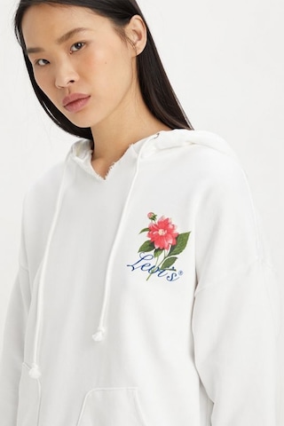 Levi's Kadın Beyaz Kapüşonlu Sweatshirt A4933-0000 Beyaz