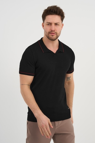 Alexander Gardi Alexandergardı Resort Yaka Triko T-shirt Siyah